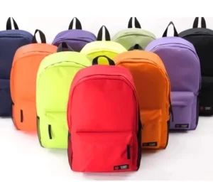 Solid Plain Color Fashion Multi Color Canvas School Backpack Women Travel Backpack Bag