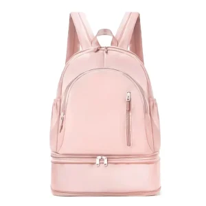 Solid-color Waterproof Anti-Theft Polyester Dual-Shoulder Backpack for Both Men Women Large Capacity 36-55L Student Commuting