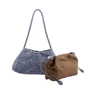 Source Factory Custom New Design Style Suede Woven Hobo Bag Ladies Large Capacity Shoulder Bag Tote