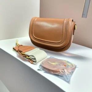 Spanish Women’s Hip Hop PU Summer Anti-Theft Saddle Bag New High Quality Magnetic Buckle Flap Line Decoration Slung