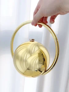 Spherical Handle Bags for Women Chain Clutch Evening Bag
