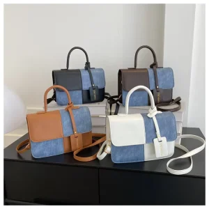 Splice Shoulder Bags Fashion PU Leather Ladies Handbags Crossbody Bag for Women Handbag