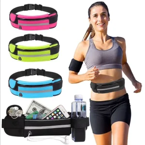 Sports Running Waist Bag Phone Waist Pack Marathon Gear Breathable Invisible Fitness Belt Athletic Waist Pouch Nylon Sporty