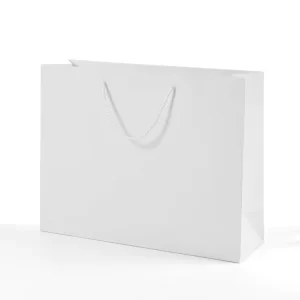 Spot White Paper Bags Clothing Shoes Shopping Bags Gift Packaging Paper Bags Custom Logos