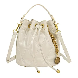 Spring Casual Bucket Bag with Drawstring Stylish and Trendy Niche Design Crossbody Shoulder Bag