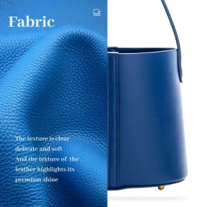 Spring Fashion Women’s Casual Bucket Bag Handbag Simple Single Handle Niche Design Versatile Open Closure Waterproof PU
