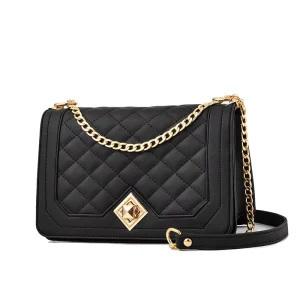 Spring Summer Women’s Chain Style Rhombic Chain Bag Portable Crossbody Single Shoulder Fashionable Shoulder Bag