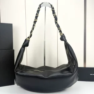 Spring Women’s Vintage Hobo Duffle Bag Genuine Leather Zipper Closure Crossbody Shoulder Strap Chain