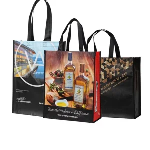 Spunlace Non Woven Laminated Film Tote Bag Gravure Printed Biodegradable Portable Business & Shopping Promotional Custom Logo
