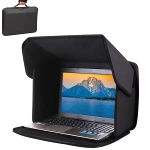 Stock Foldable Oxford Fabric Laptop Sunshade Cover Anti Glare Privacy Shield Fits 14 To 16 Inch Notebook For Outdoor Remote