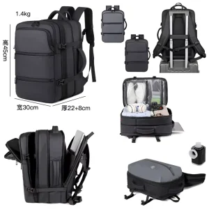 Stock Large Capacity Backpack Anti-Theft Custom USB Vacuum Compression Waterproof Air Travel Business Laptop Backpack