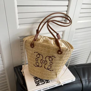 Straw Bag Women’s Summer New Trendy Fashion Retro Tote Bag Texture Niche Tote Bag