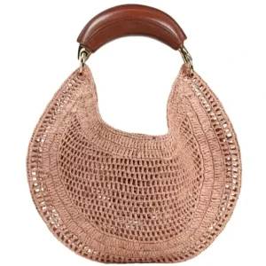 Straw Beach Tote Bag Cross-border New-style Niche Designer Crescent Bag PU Soft-leather Texture Polyester Fashionable Womens