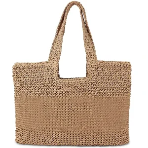 Straw Beach Tote Bag Large Summer Boho Woven Bags Rattan Handmade Shoulder Handbags for Women Care Instructions