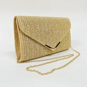 Straw Clutch Purse Raffia Rattan Summer Evening Bag Woven Beach Handbags Sling Raffia Bag