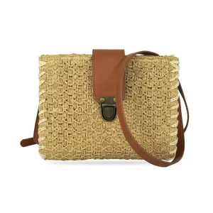 Straw Purse Beach Bag Straw Crossbody Bag