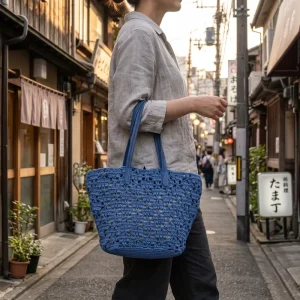 Straw Tote Bag with Custom Hand Embroidery Traditional Design Hasps Closure Eco Friendly for Travel and Shopping