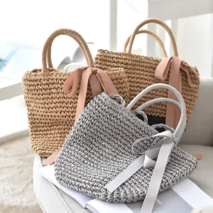 Straw Woven Bag Women Tote Beach Bag for Summer