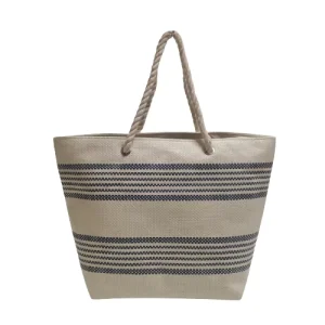 Striped Straw Bags Straw Travel Beach Totes Bag Eco friendly Straw Bag