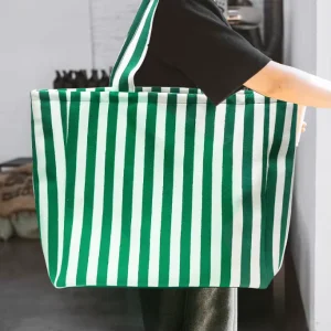 Striped Towel Fabric Handbag Multi-color Large Capacity Women’s Tote Bag Beach Bag