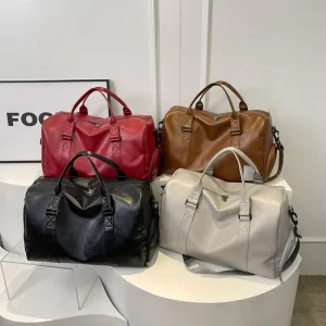 Stylish Leather Duffel Bag Travel Gym Men Women Multi Compartment Water Resistant Easy Carry Factory Direct