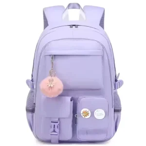 Stylish New Lightweight Casual School Backpack for Kids 6 12 Cute Cartoon Design Zipper Closure Fashionable Student Bag