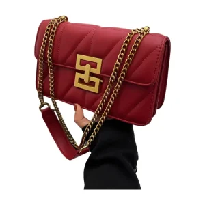 Stylish PU Leather Crossbody Purse Fashion Woman Hand Bags Handbag Quilted Chain Strap Shoulder Bag for Women