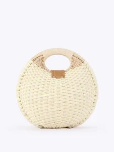 Stylish Seashell Handbag Cute and Unique Rattan Bag Beach Vacation Travel Straw Bag Casual Bag
