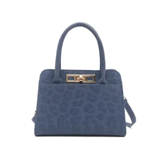 Suede Flap Satchel Bag Hasp Closure Waterproof Unisex Handbag 21x19x16cm