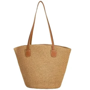 Summer Beach Straw Bag Large Straw Tote Bag Women Holiday Seaside Handbag