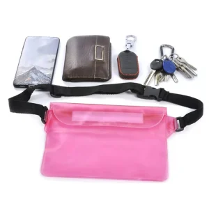 Summer Beach Water Park Hot Selling PVC Storage Zipper Waterproof Waist Bag Pouch