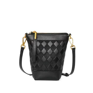 Summer Designer Leather Crossbody Bag Women Small Vertical Phone Purse Genuine Cowhide Minimalist Niche Bag End Daily Essential