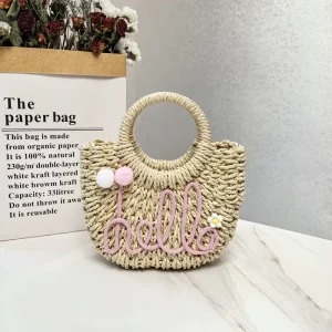 Summer Handmade Straw Bags Fashionable Handheld and Shoulder Bags for Women Straw Bags for Women