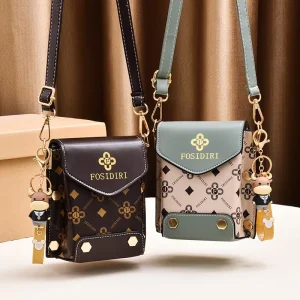 Summer Messenger Bag New Fashion Shoulder Print Purse Bags for Women Ladies Retro Crossbody Mobile Phone Bag