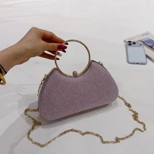 Summer New Evening Bag Textured Girl’s Single Shoulder Sequin Crossbody Bag