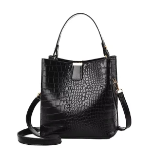 Summer New Luxury Bucket Bag PU Single Zipper Women Wallet Shoulder Messenger Bag for Daily Fashion