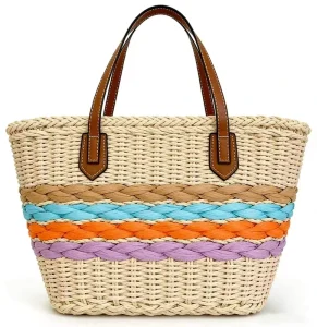 Summer New Women’s Polyester Handbag Bohemian Floral Outdoor Single Shoulder Tote Bag