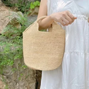 Summer Products Straw Bags Women Bags Luxury Design Hand Woven Straw Stylish Durable Lightweight Ladies Purse