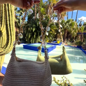 Summer Straw Bag for Seaside Fashion Straw Shoulder Bohemian Handmade Woven Beach Crossbody Bags