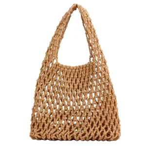 Summer Tote Handbags Weave Shoulder Straw Beach Bag for Women Girls Straw Bag