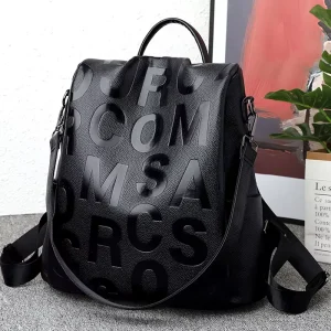 Summer Vintage Anti Theft Women’s Backpack Soft Leather Large Capacity School Bag Zipper for Girls for Travel
