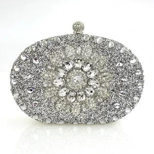 Sunflower Evening Bag European American Style Ladies Banquet Clutch Handbag Formal Gown Diamond