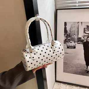 Super Popular Handheld Cylinder Bag Women New Korean Style Niche Single Shoulder Crossbody Bag Versatile Boston Polyester
