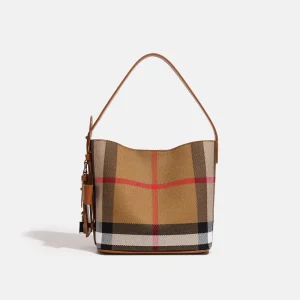 Supplier Genuine Leather Mix Fabric Vintage Ladies Handbags Bucket Bags Women’s Tote Bags