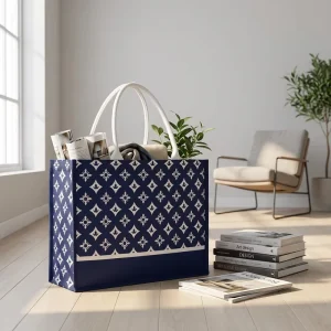 Sustainable Promotional Gift Bag GRS Certified RPET Material Heavy Weight Capacity Shoulder Tote Custom
