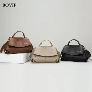 T 62 Minimalist Soft Leather Satchel Trio Versatile Top Handle Crossbody Bags in Neutral Tones for Daily Commute Casual Outings