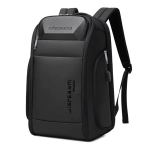 T099 15 Inch Polyester Business Waterproof Laptop Backpack For Men Portable Student Backpack With USB Charging Travel Laptop Bag