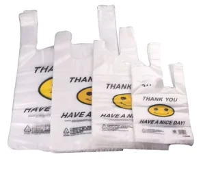 Thank You Plastic T Shirt Shopping Bag Custom Logo Packaging Bag
