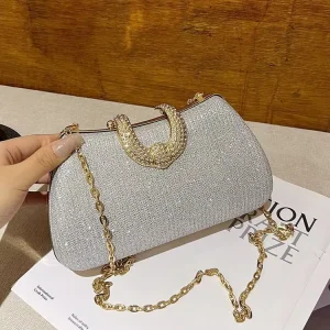 The New Fashion Handbags Solid Party Hand Bags for Women Shoulder Vintage Clutch Bag