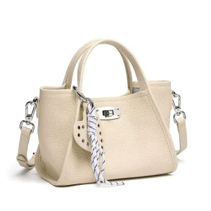 Top Layer Cowhide Fashion Handbag Basket Small Bag for Women Versatile Casual Genuine Leather Niche Shoulder Crossbody Purse
